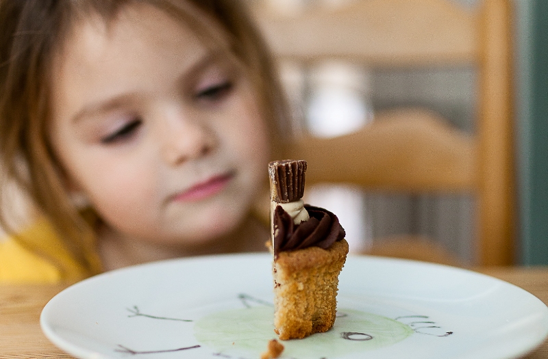 Girl and a muffin