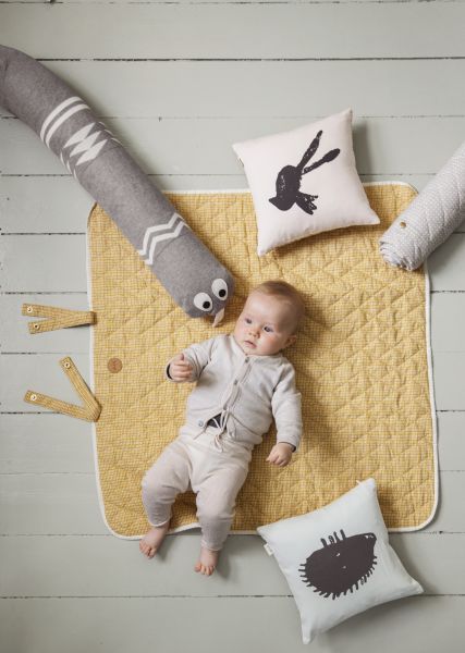 Baby on a wooden floor