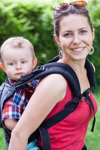 Katarína with her son