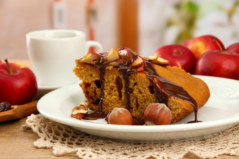 Apple pie with chocolate