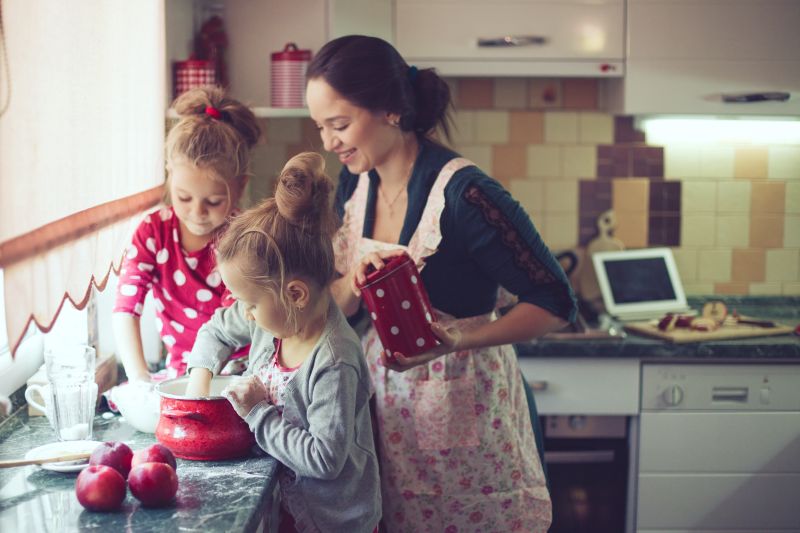 Children in the kitchen